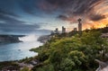 Niagara Falls by night from Canada Royalty Free Stock Photo