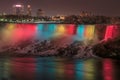 Niagara falls at night