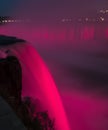 Niagara Falls night light. Long exposure - silk water Royalty Free Stock Photo