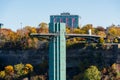 Niagara Falls Observation Tower. American Falls side. Autumn foliage season. Royalty Free Stock Photo