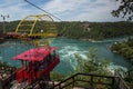 The Whirlpool Aero Car taking tourists and visitors for a ride over the whirlpool of the Niagara River, Niagara Falls, Ontario, Ca Royalty Free Stock Photo