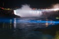 Niagara falls ontario canada horse shoe falls night Royalty Free Stock Photo