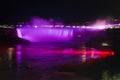 Niagara falls ontario canada horse shoe falls night Royalty Free Stock Photo