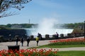 NIAGARA FALLS, ONTARIO, CANADA - 21 MAY 2018: View of the Horseshoe Falls from the Candian side of the falls with spring Royalty Free Stock Photo