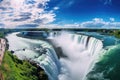 Niagara Falls, Ontario, Canada. Panoramic view from Canadian side, Niagara Falls panoramic view in summer. Ontario, Canada, AI Royalty Free Stock Photo