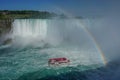 Niagara Falls, Ontario, Canada: A Double Rainbow Over the Niagara River Royalty Free Stock Photo