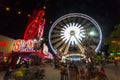 Niagara Falls, Ontario, Canada - SEP 2021 - The night lights of the Ferris wheel of Niagara Falls SkyWheel