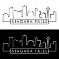 Niagara Falls skyline. Linear style.