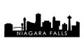 Niagara Falls skyline silhouette.