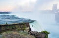 Niagara Falls sunset. Long exposure - silk water. New York Royalty Free Stock Photo