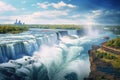 Niagara Falls, United States of America. Niagara Falls is the largest series of waterfalls on the world. Beautiful Spring Views of Royalty Free Stock Photo