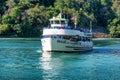 Boat Maid of the Mist in the Niagara River. Niagara Falls. USA Royalty Free Stock Photo