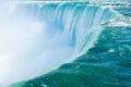 Niagara Falls. View from the Canadian side. Rapid flow of water. A water cloud near a waterfall. Nature scenery. Royalty Free Stock Photo