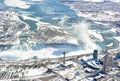 Niagara Falls Winter aerial Royalty Free Stock Photo
