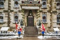 NIAGARA ON THE LAKE,CANADA - DECEMBER 2, 2019: Christmas decorated Old Court House, located in the Queen Street. Royalty Free Stock Photo