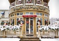 NIAGARA ON THE LAKE,CANADA - DECEMBER 2, 2019: A famous restaurant Shaw Cafe & Wine Bar at winter time in the Queen street Royalty Free Stock Photo