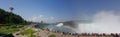 A panoramic view of the Niagara Falls form the Canadian side during the summer Royalty Free Stock Photo