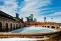 Niagara Parks Power Station view with ice frozen water Royalty Free Stock Photo