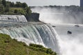 The Niagara River crashing over the famous Niagara Falls Royalty Free Stock Photo