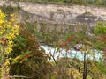 Niagara River flowing through gorge with rapids Royalty Free Stock Photo