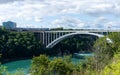 Niagara River Rainbow Bridge. The international border between Canada and the USA Royalty Free Stock Photo