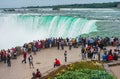 Niagara Tourists at the Horseshoe Fall, Niagara Falls, Ontario, Canada Royalty Free Stock Photo