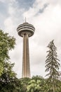 Niagra Falls Canada 06.09.2017 Skylon observation tower overlooks both American Falls and Horseshoe Falls Ontario Royalty Free Stock Photo