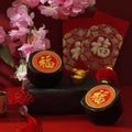 Nian Gao or glutinous rice cake with Good Luck in Chinese words