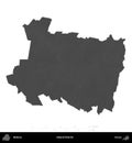 Niasviz District, Belarus, isolated on white. Grayscale Royalty Free Stock Photo