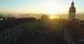 Niasvizh, Belarus - 15.10.2018. Aerial view of the Royal Palace of Niasvizh, Radziwill Castle