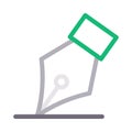 Nib vector color line icon Royalty Free Stock Photo