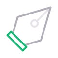 Nib vector color line icon Royalty Free Stock Photo