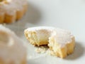 Nibbled italian Canestrelli biscuit Royalty Free Stock Photo