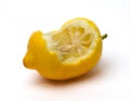 Nibbled lemon Royalty Free Stock Photo