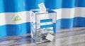 Nicaragua - ballot box - voting, election concept