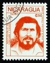 NICARAGUA - CIRCA 1988: A stamp printed in Nicaragua shows Jose B. Escobar Perez, circa 1988.