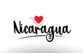 Nicaragua country text typography logo icon design