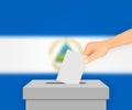 Nicaragua election banner background. Template for your design