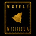 Nicaragua Esteli Seal Map Design Royalty Free Stock Photo