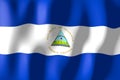 Nicaragua - waving flag - 3D illustration