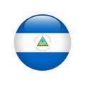 Nicaragua flag on button