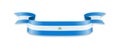 Nicaragua flag in the form of wave ribbon