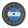 Wall clock with the flag of Nicaragua