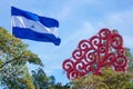 Nicaragua flag in Managua