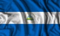 Nicaragua flag realistic waving