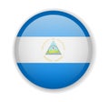 Nicaragua flag round bright icon on a white background