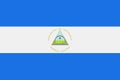 Nicaragua Flag Vector Flat Icon