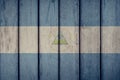 Nicaragua Flag Wooden Fence