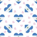 Nicaragua independence day seamless pattern.