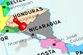 Nicaragua, Managua - capital city, pinned on political map